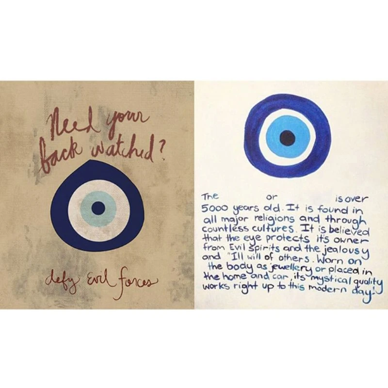 for Evil Eye Pendant Necklace Resin Leather Rope Chain Turkish Protect Necklace