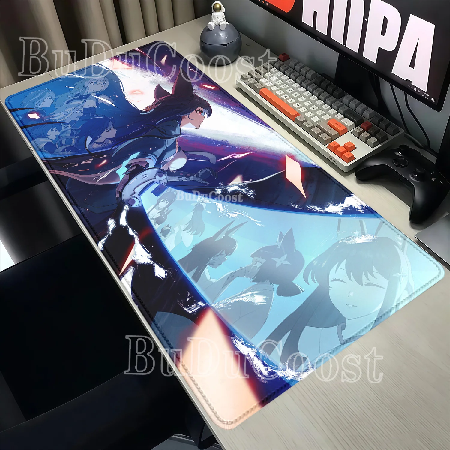 Anime Girl Zenless Zone Zero Hoshimi Miyabi ZZZERO PC Gaming Mouse Pad Non-slip Base Office Carpet Keyboard HD Printing Desk Mat