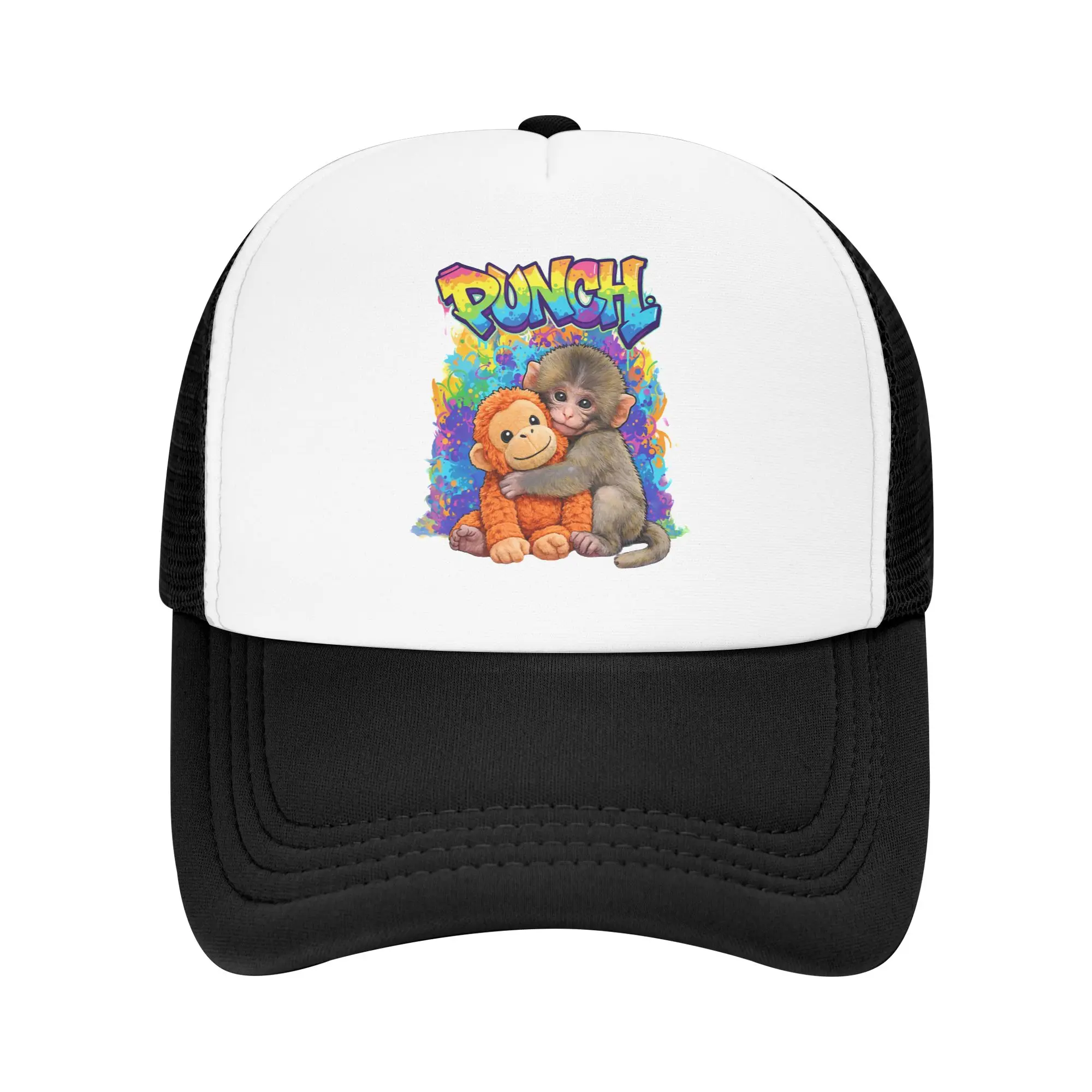 Monkey Punch Cute Animal Baseball Cap  Outdoor Sport Breathable Trucker Hat Men Women Stylish Custom Logo Snapback Cap