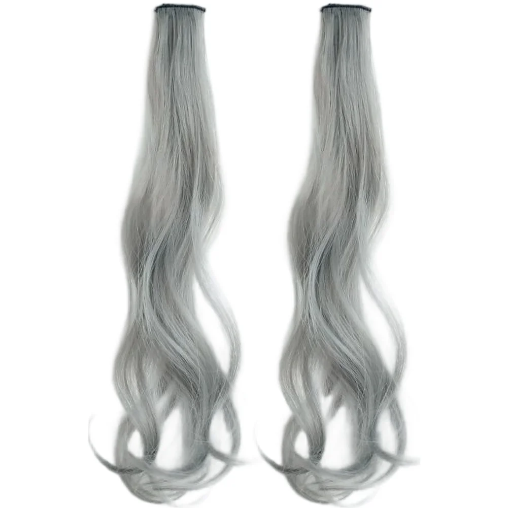 Comfortable Wear Extensions Clip In Hair Extensions Breathable Base Colorful Highlights High Temperature Fiber