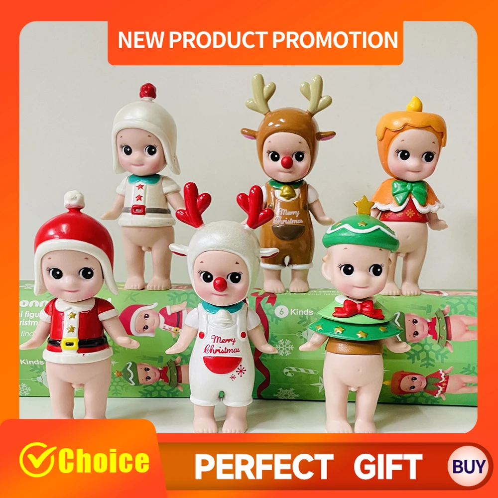 

6Pc Random Christmas Series Sonny Angel Blind Box Mini Anime Figures Ornaments Dolls Fans Children Birthday Gifts
