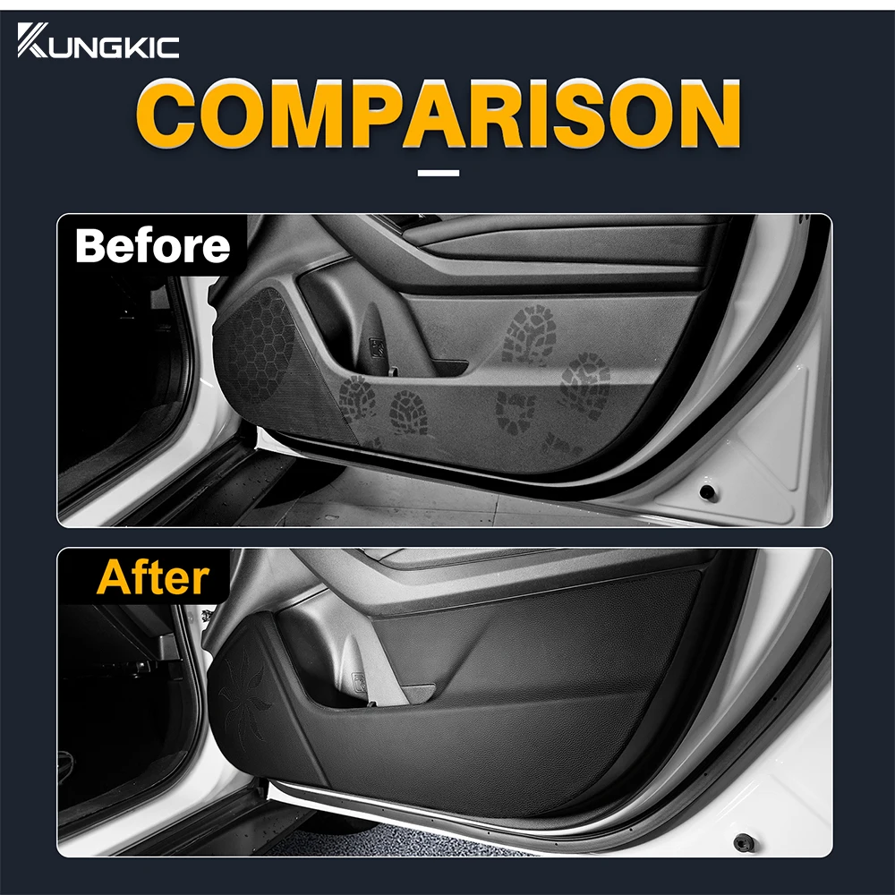 Anti-kick Pad Sticker For Subaru WRX 2022 2023 2024 Suede Leather Carbon Edge Pad Interior Accessories Car Door Protection