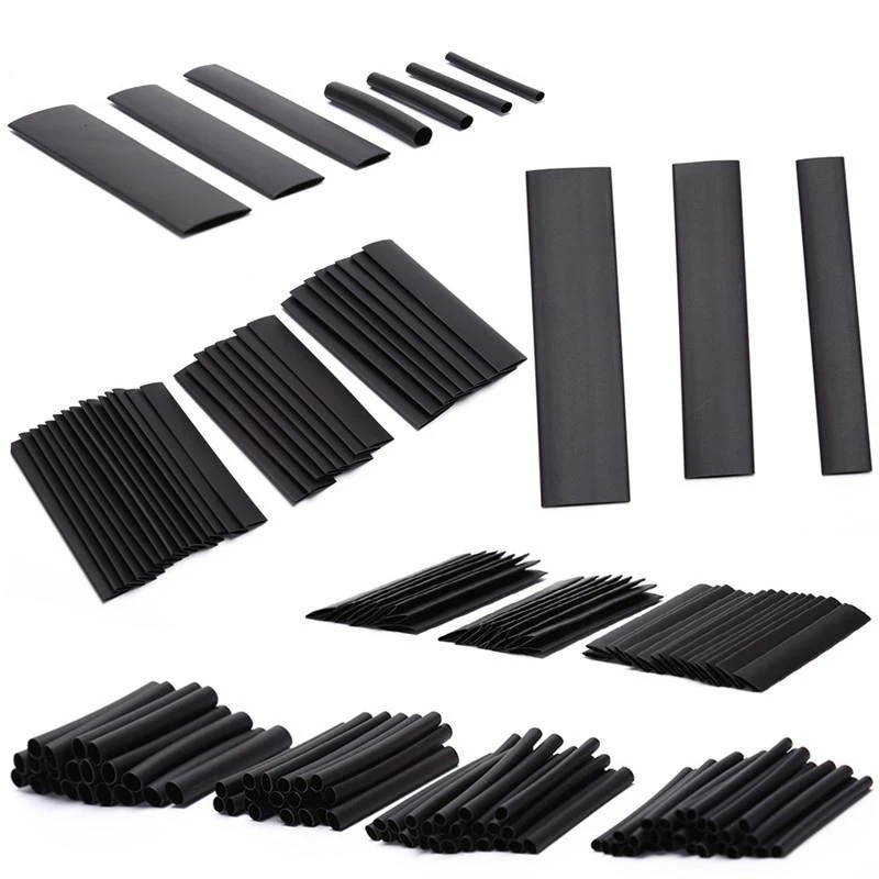 127pcs/pack Polyolefin Heat Shrink Tubes 2:1 Heatshrink Tubing Wire Connectors Insulated Wrap Wire Repair Tube Cable Sleeves