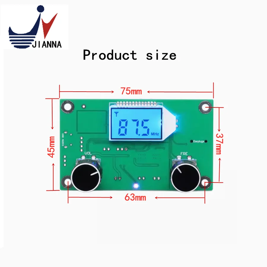 FM receiver module Digital radio circuit board Wireless audio Village to campus radio DIY