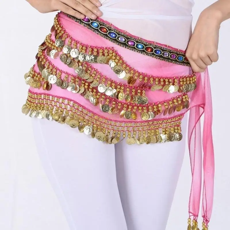 Falda baile cadera 31bf Women Belly Dance Hip, cadena cintura cinturón baile bufanda cadera danza del