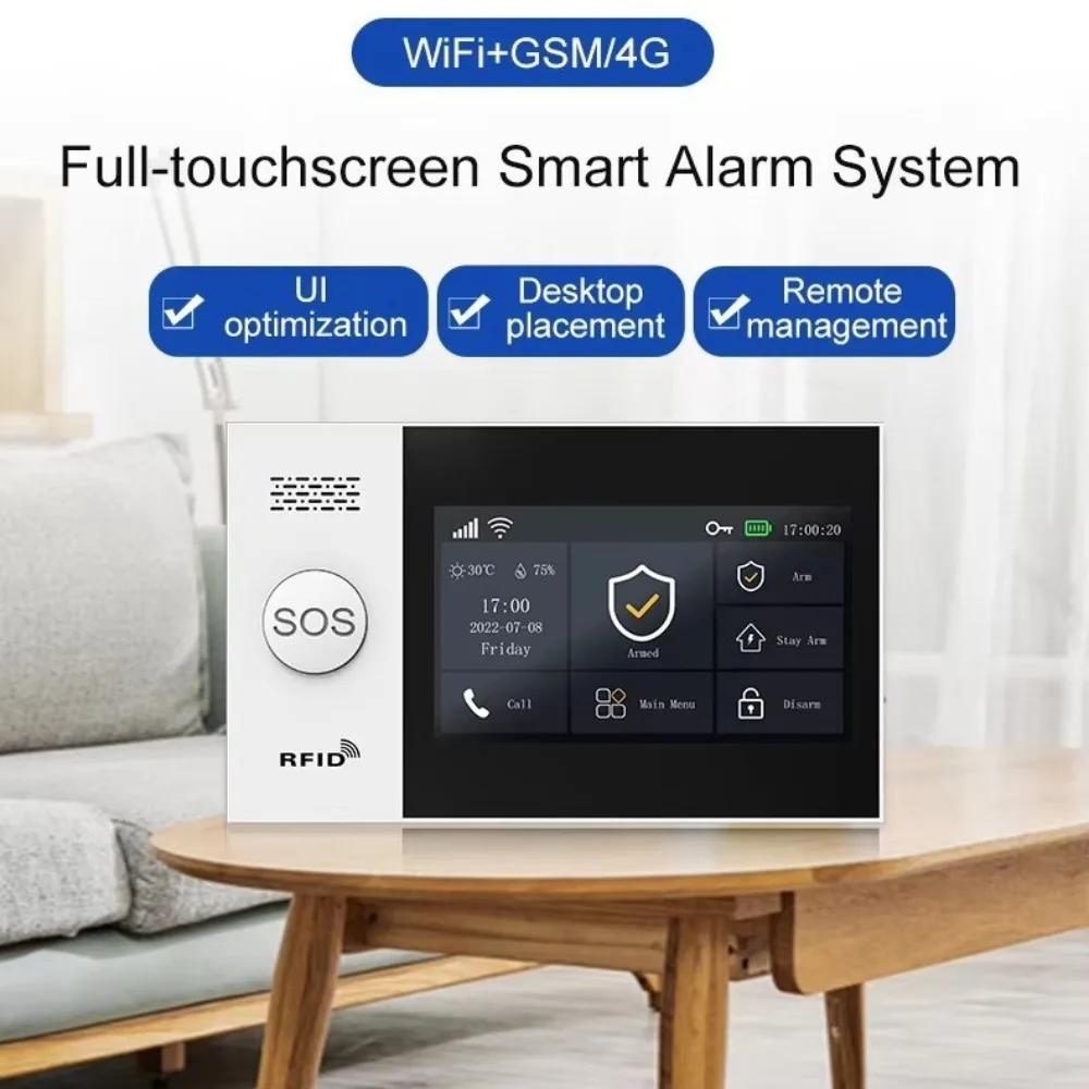 Intelligent LCD anti-theft alarm GSM wifi alarm wifi 4G anti-theft intelligent alarm For House Shop Remote Mobile Monitoring