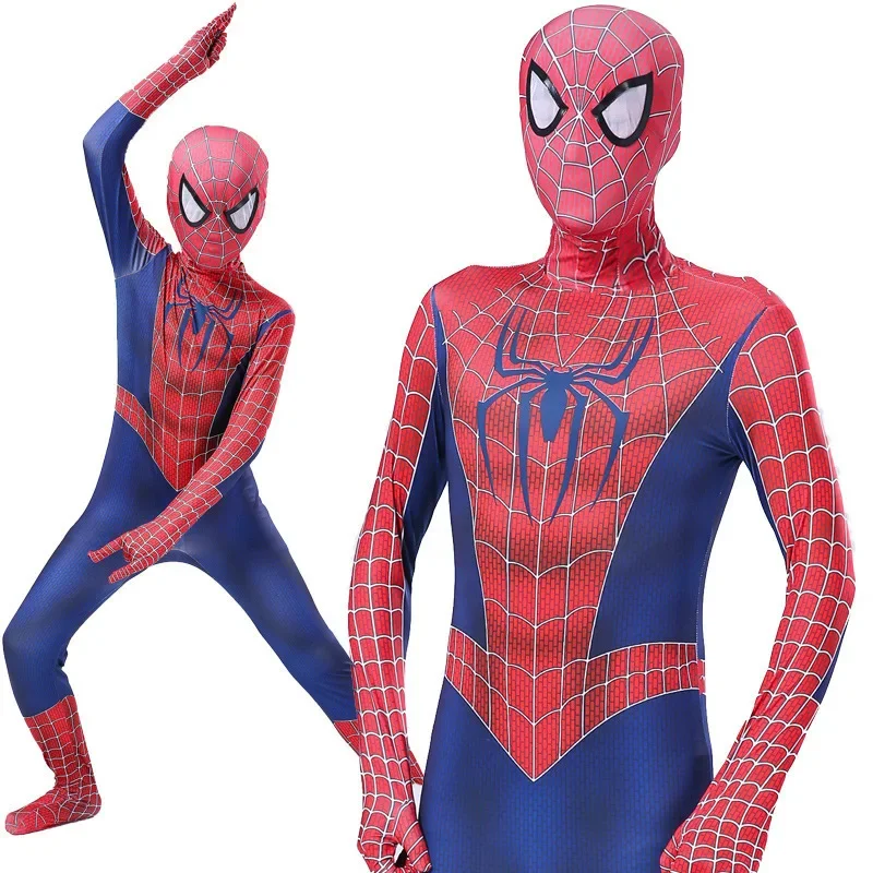 Tobey Maguire SpidSuffolk Costume pour enfants et adultes, Sam Raimi SpidSuffolk, Smile Hero, Zentai Drum Suit, Spder Man Cosplay, Halloween Costume