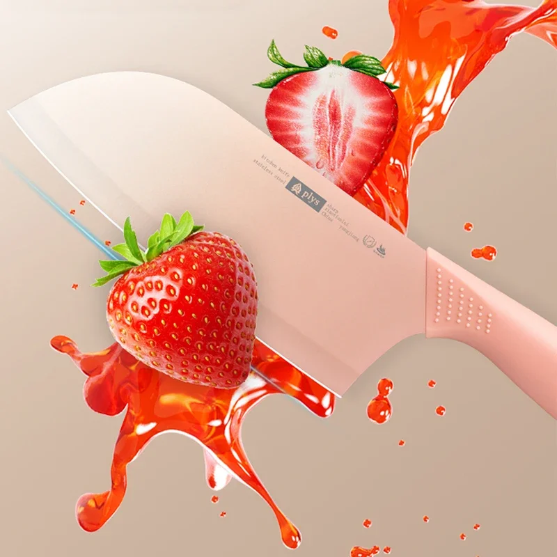 Kitchen knife Chef\'s special high appearance level gradation powder kitchen knife, sharp fruit and vegetable cutting hand knife