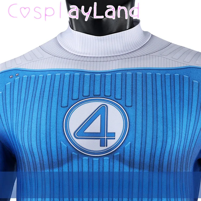 رائعة 4 شيء تأثيري حلي شيء بذلة كرنفال هالوين شيء ازياء خارقة الأزرق Zentai ارتداءها حجم كبير #4