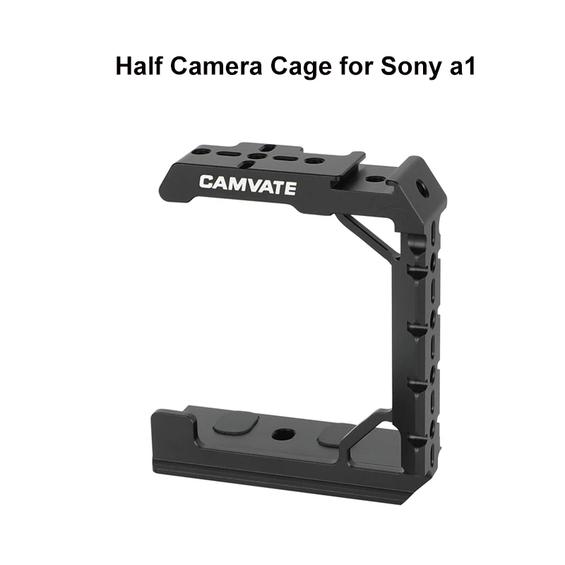 CAMVATE Half Camera Cage for Sony A1 Light-weight Formfitting Protect Cage With Integrated Arca-Type Base Mount Tripod Gimbals