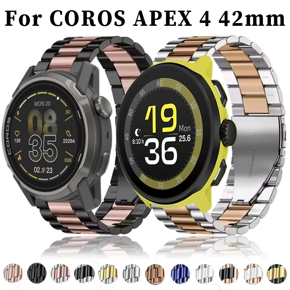 22mm Metal Strap for COROS APEX 4 42mm/PACE 4/Pro CMF Watch 3 Pro Stainless Steel Bracelet Suunto Vertical 2/Race 2/Ocean Correa