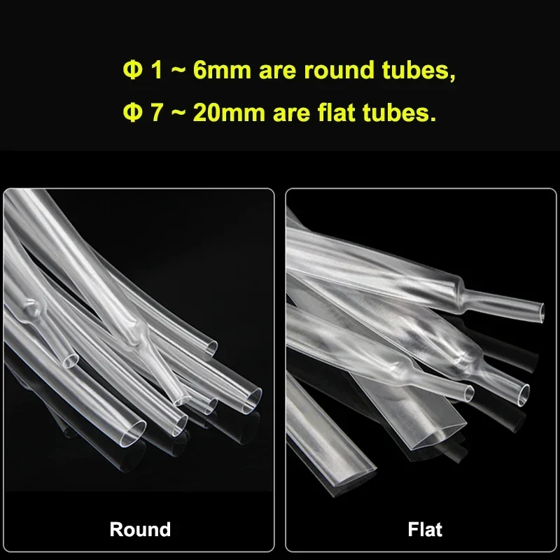 1~100m Heat Shrink Tube Super Thin Diameter 1~ 20mm Flexible Earphone Line Heat Shrinkable Audio Cable Sleeve Wrapping Sheath - Image 2