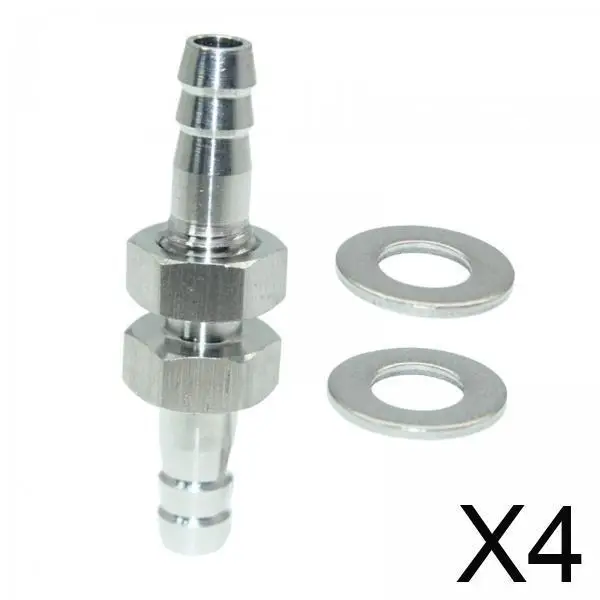 

Reinforced Stainless Steel Hose Barb Thru Bulk Head Fitting Replacement Coupler for Automotive and Industrial Hoses