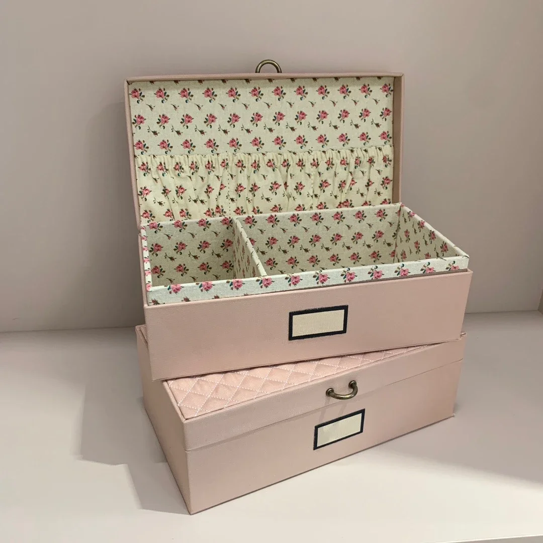 

Luxury Brand Fragmented Flower Storage Box Portable Jewelry Storage Box Exquisite Large Capacity Travel Jewelry Bag Jewelry Box