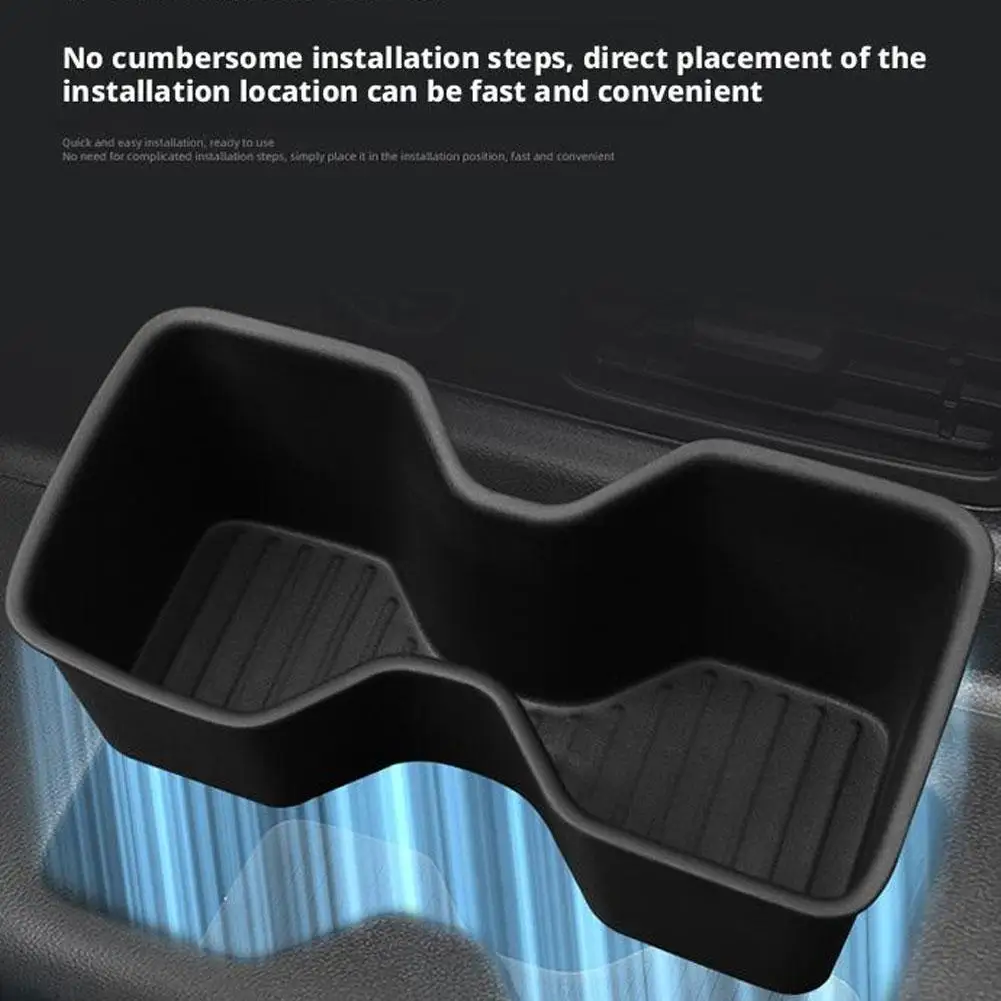 لشركة هيونداي سانتا في 2024 2025 6/7 مقاعد تخزين مياه السيارة اكسسوارات حامل الثالث كوب 2 قطعة صندوق حامل المشروبات صف كوب W7P3 #4