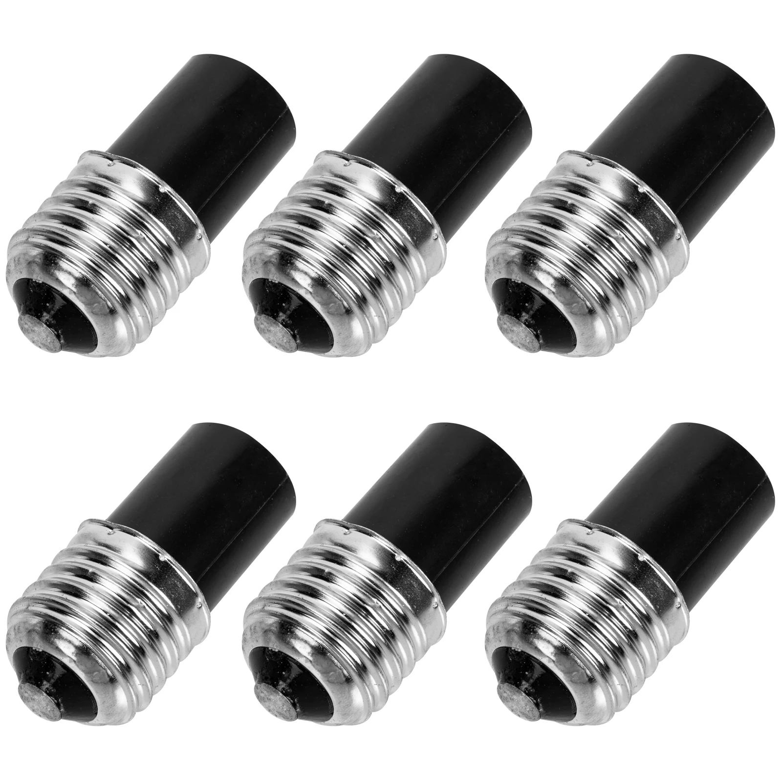 

6pcs E27 to E12 Lamp Holder Adapter Light Bulb Socket Converter Iron Nickel Plated Solderless Material Flame Retardant