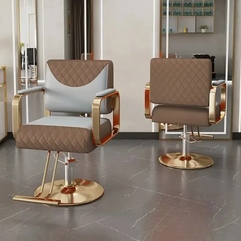 Silla de peluquero de belleza estética, silla de peluquería giratoria moderna de primera calidad, muebles Kapperstoel cómodos y elegantes
