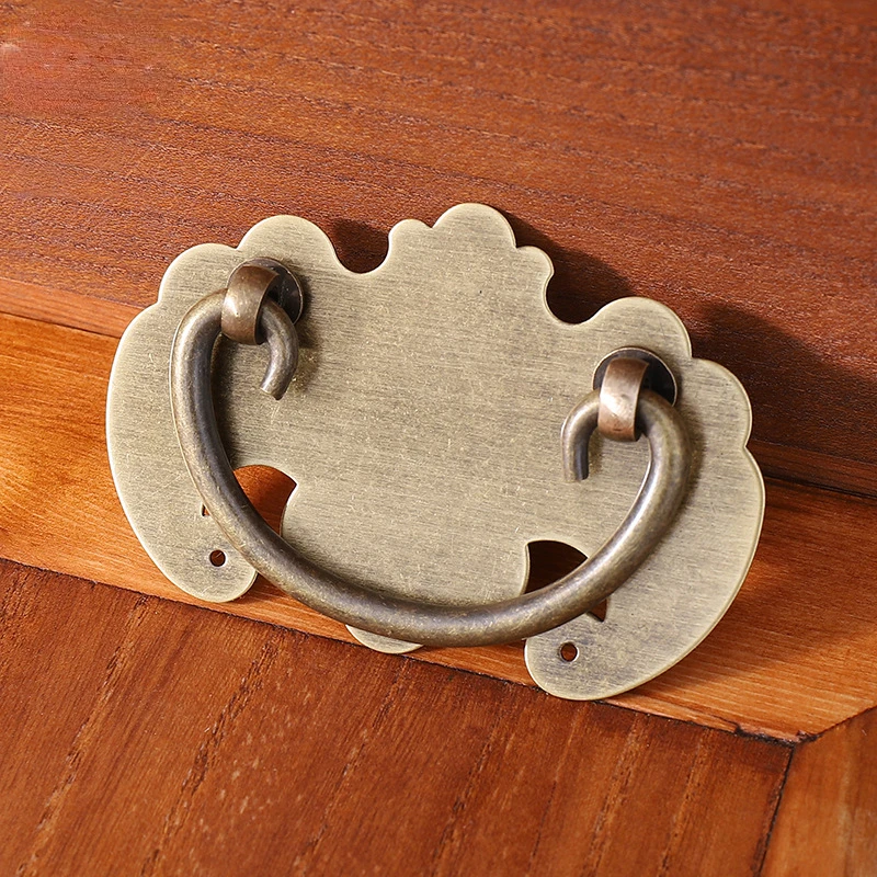 Pintu Kabinet Kabinet warna tembaga antik menarik pintu lemari mebel pegangan pintu laci kabinet Retro Tiongkok baru tarikan tembaga murni