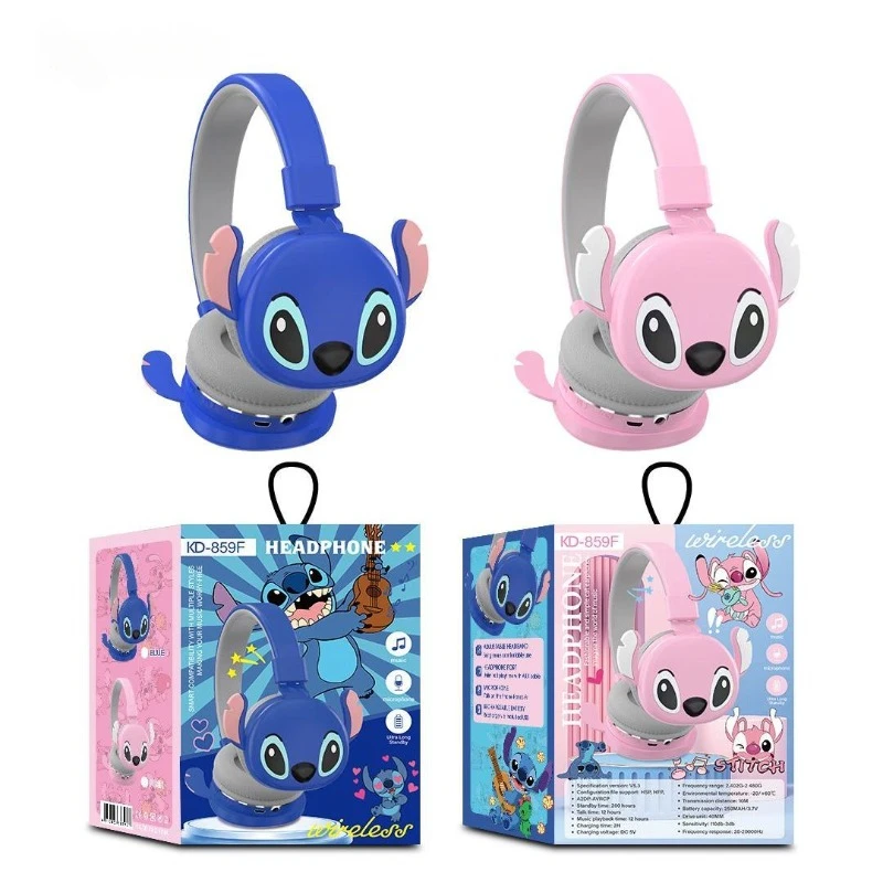 Disney Stitch lotso Star Dew animation peripheral cartoon cute head-mounted Bluetooth headset creative kawaii wireless headset