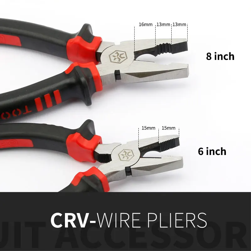 Industrial Grade Crv Wire Cutter Wire Plier 1Pcs Hardware Tools Hand Pliers Tiger Pliers 6/8 Inch