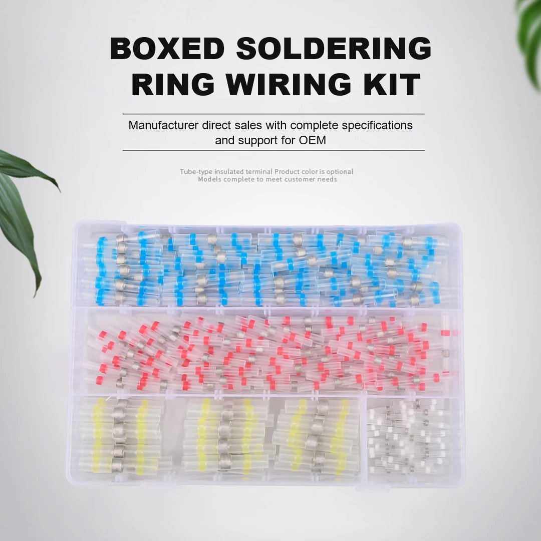 

50/100/200 pcs Practical Electrical Heat Shrink Butt Crimp Terminals Waterproof Solder Sleeve Wire Connectors