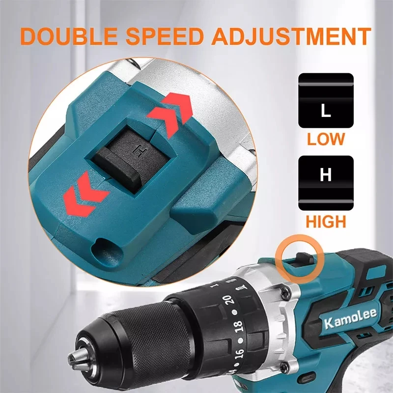 Imagem -06 - Kamolee-brushless Electric Impact Drill Ice Breaking Chave de Fenda sem Fio 13 mm