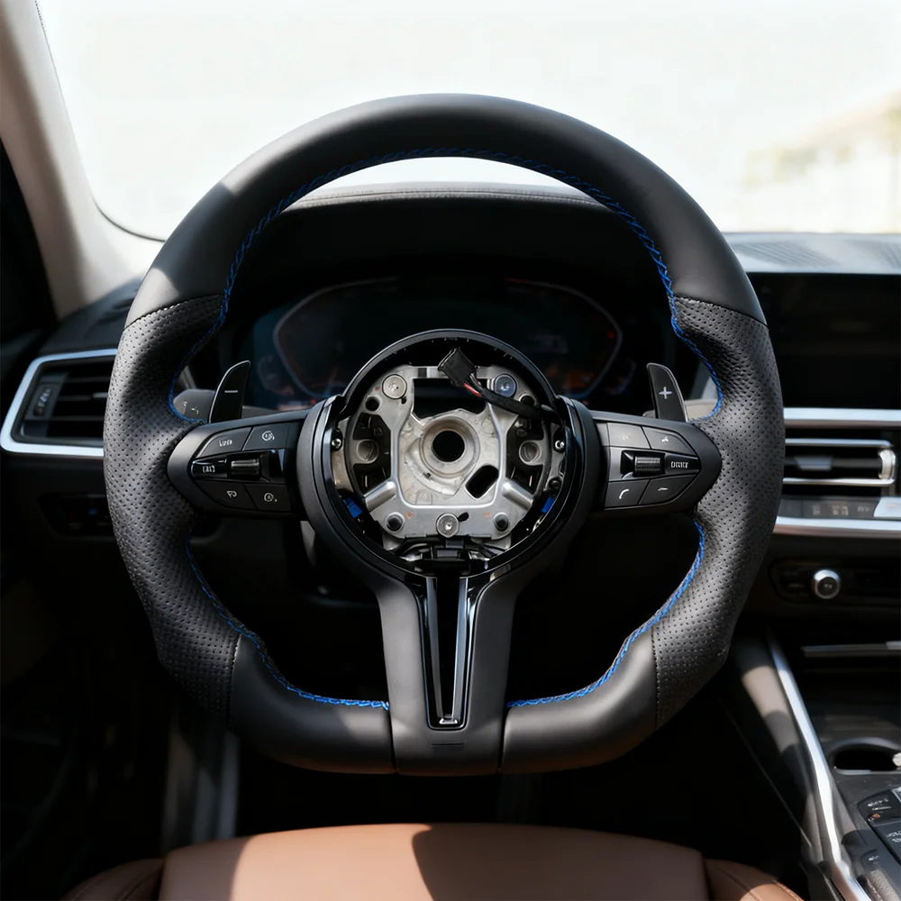 Full Black M Sport Volant Stering Wheel for BMW F01 F10 F11 F12 X5 F15 X6 F20 F21 F22 F23 F25 F26 F30 F31 F32 F33 F34 F35 F36 M3