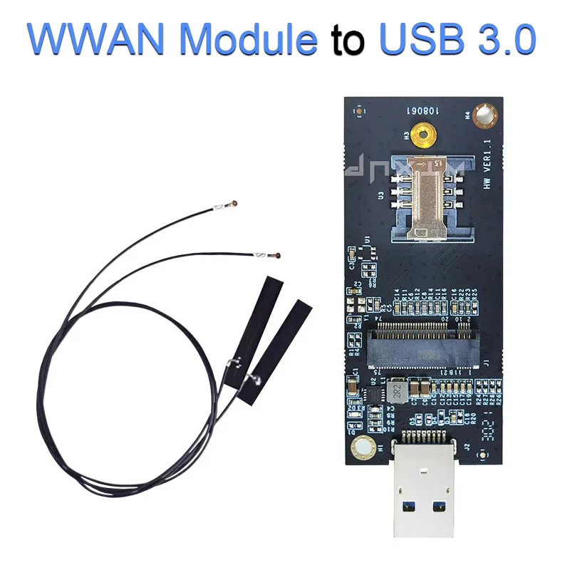 USB3.0 expansion card for 3G / 4G / 5G LTE module M.2 USB adapter M.2 NGFF DW5810E DW5821E DW5816E ME936 EM7455 USB converter