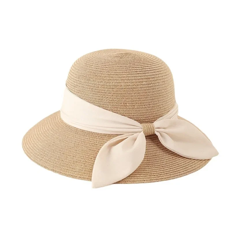 

2025 Summer New! Women's Fresh Straw Butterfly Festival Bucket Hat - Ideal for Seaside Vacations Sun Hats for Women