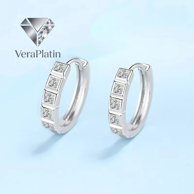 

ВераПлатин Серьги-гвоздики из платины PT950 для взрослых женщин, подарок на день рождения для девушки, 0.8 карата, муассанит, бриллиант, на День святого Валентина