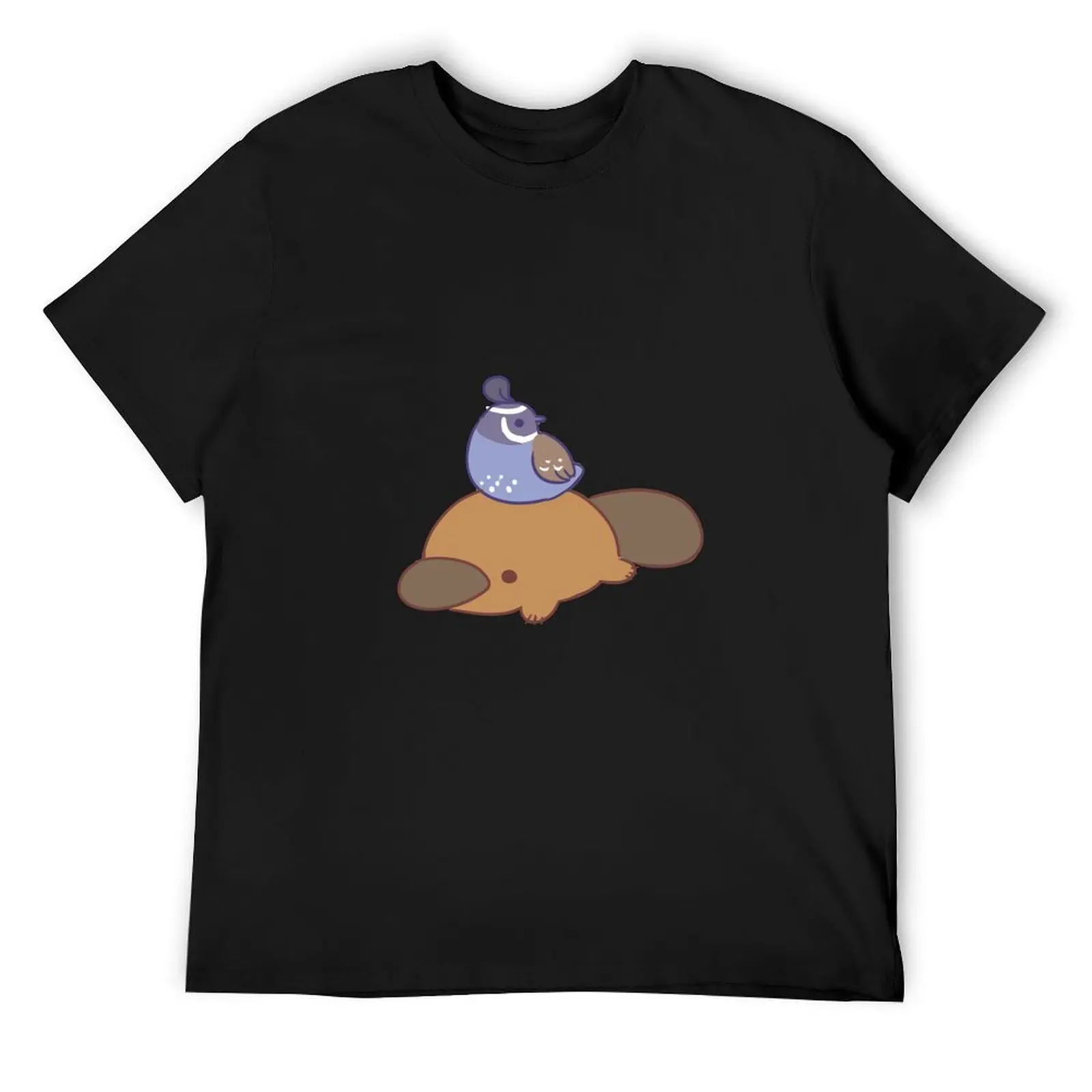 

platypus quail T-Shirt korean fashion tees blue archive rapper graphic tees mens t shirts pack