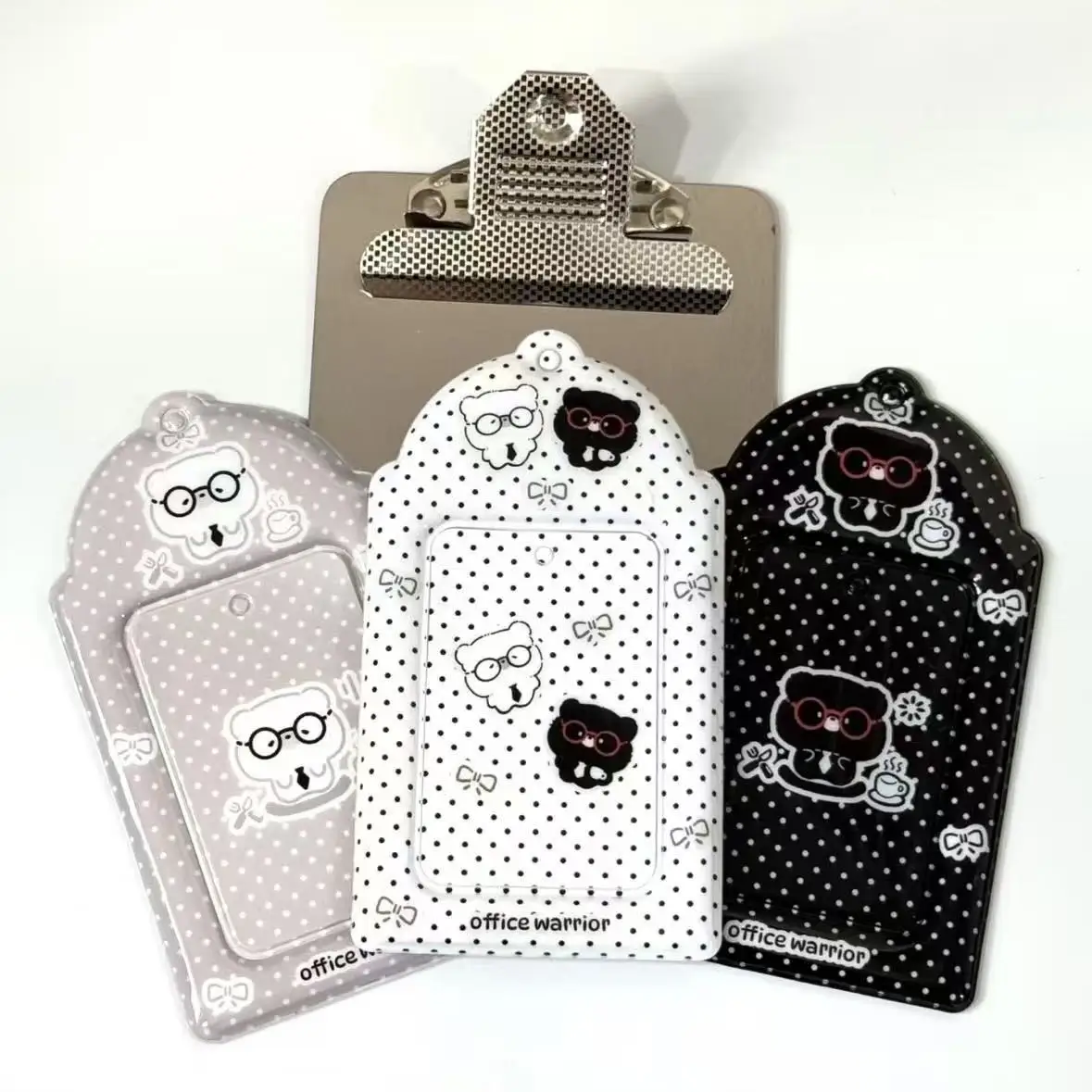 3pcs Cartoon Polka Dot Card Holder Kpop Photocard Protector PVC 3 Inch Photocard Storage Sleeve