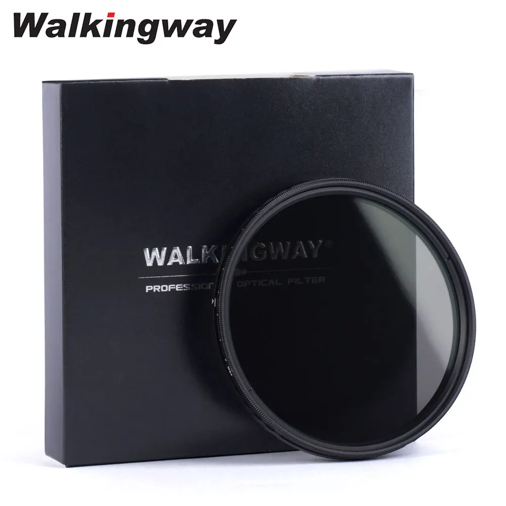 Walkingway Ultra Slim Nd Variable Optical Glass Filter ND2-400 Camera Lens Filter 49/52/55/58/62/67/72/77/82mm Neutral Density