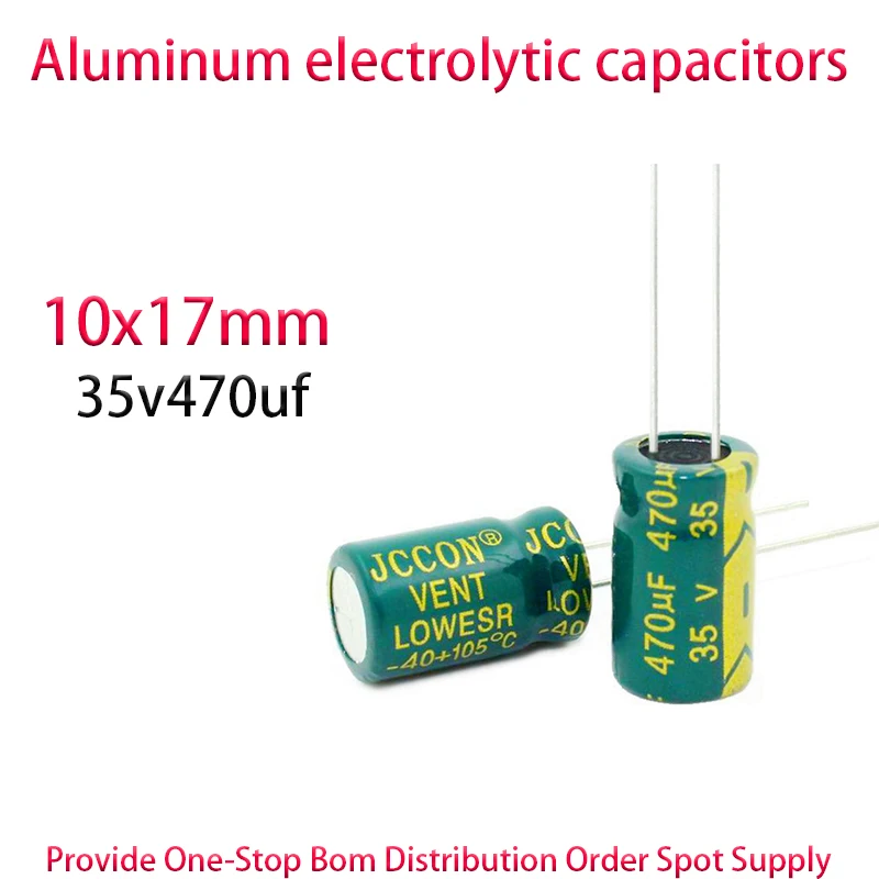 

35v470uf size 10x17mm Direct insertion High frequency low resistance aluminum electrolytic capacitor 100PCS