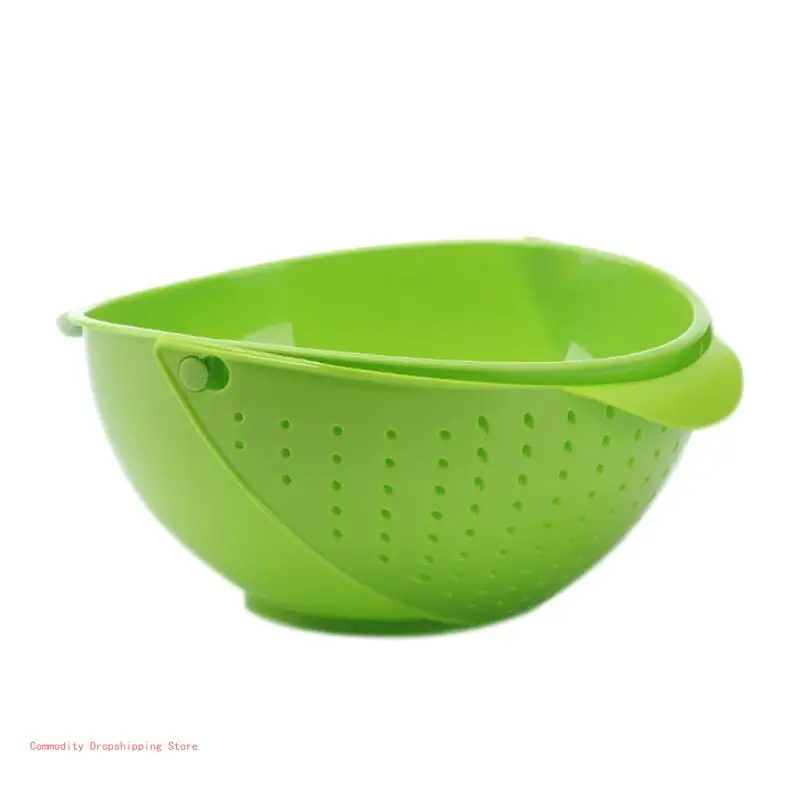 1Pc 2 in 1 New Vegetable Basin Wash Rice Sieve Fruit Bowl Fruit Basket Kitchen