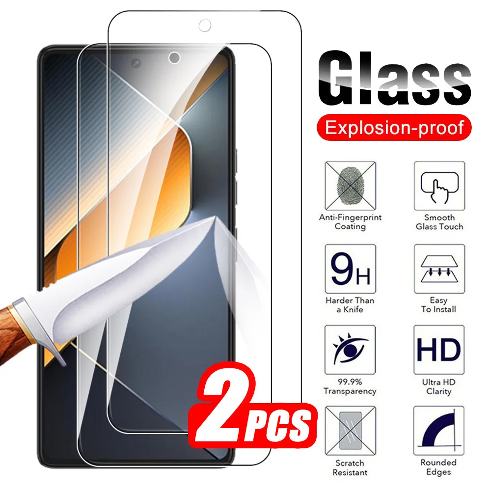 2Pcs Tempered Glass For Tecno Pova 6 Neo 5G Protective Glass For Tecno Pova6 Pova 6 Pro 6neo Screen Protector Safety Cover Films