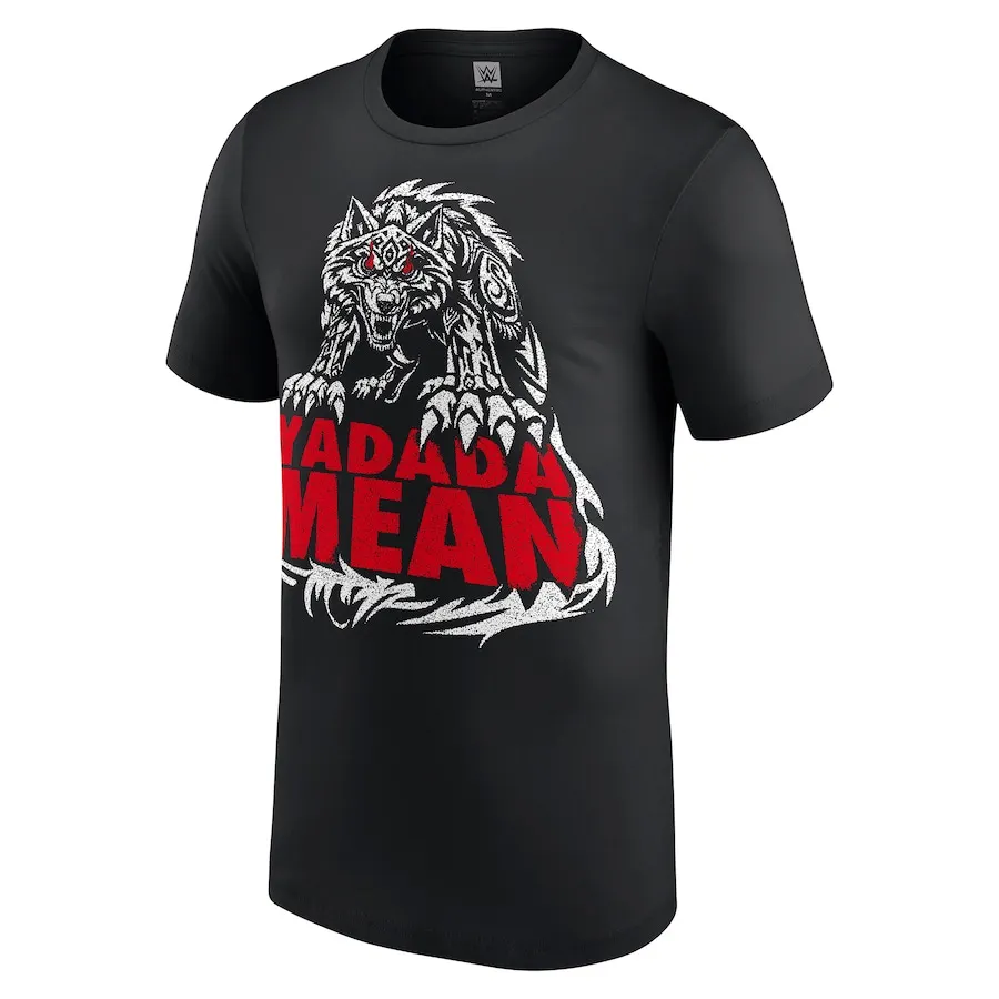 

Men's Black Jacob Fatu Tribal Wolf Ya Dada Mean T-Shirt Simple Retro Casual Loose Comfortable Suitable For Daily Leisure Sports