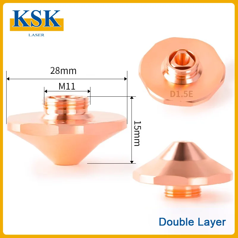 KSK Flat Cutting D28 Plum Blossom Convex Single Layer SE Nozzle SC Cutting Nozzles High-speed DE For WSX HANS Raytools Precitec