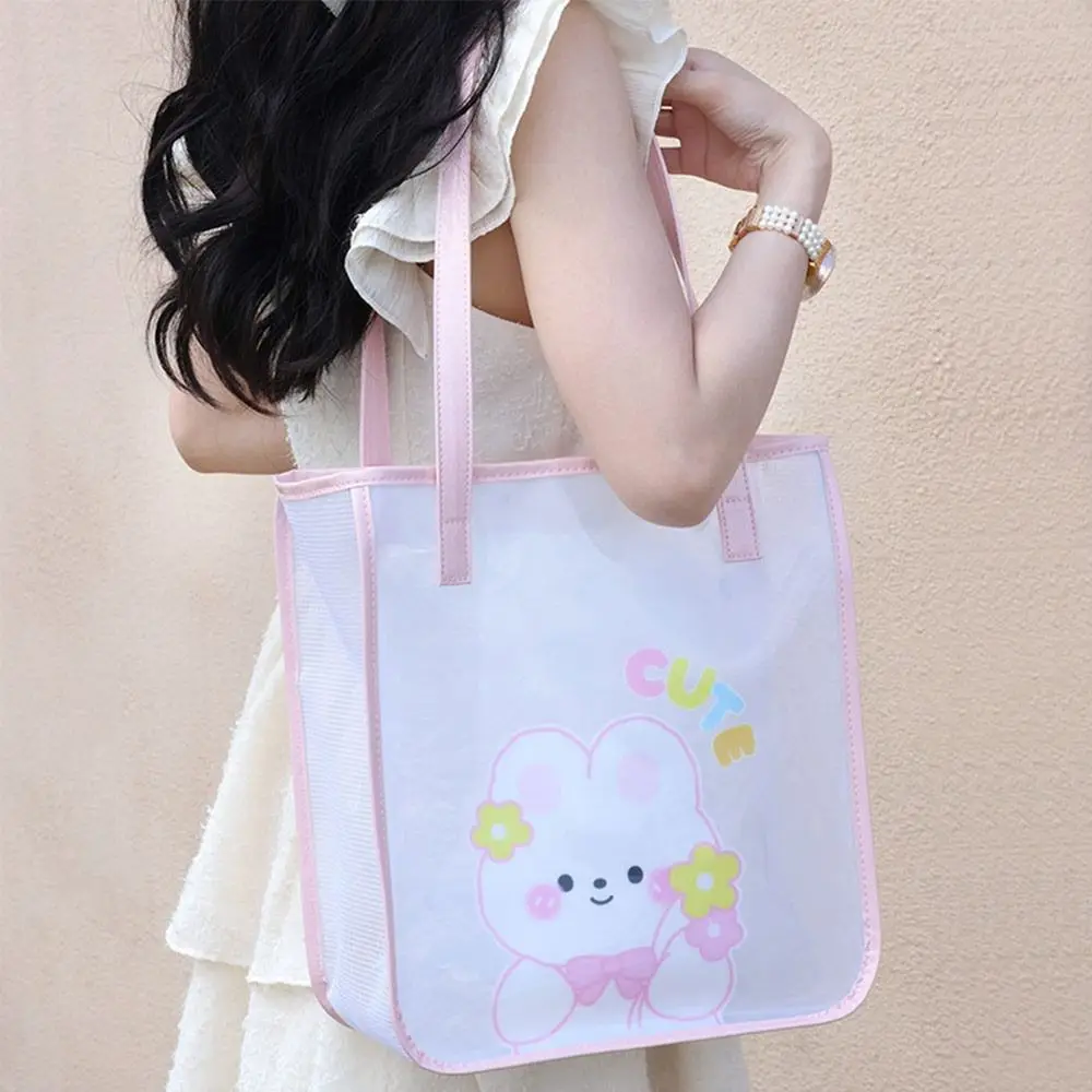 

Bag Summer Travel Portable Swimming Transparent PVC Jelly Beach Bag Large Capacity Shoulder Bag Tote Bag