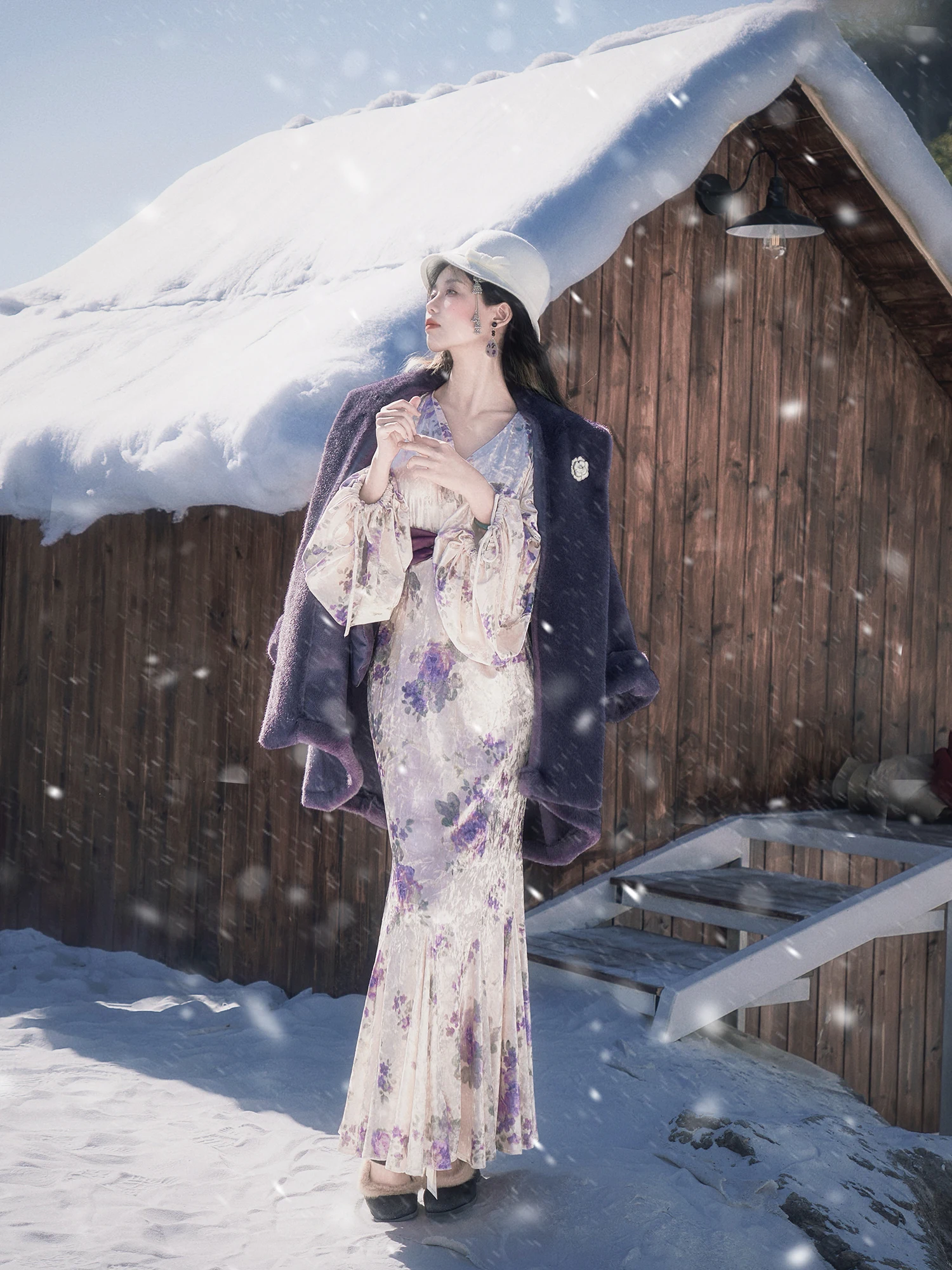 

Новый китайский кардиган из эко-меха норки Purple Hawk, женский, осенне-зимний, в стиле Ханьфу, модный повседневный, с открытыми плечами