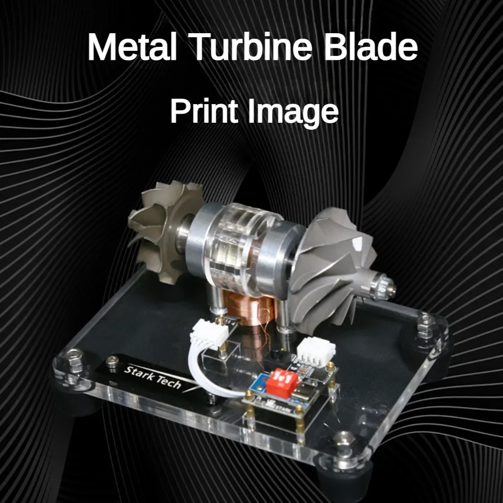 

Metal Turbine Motor Model Kit Brushless Blade Supercharged Aviation Turbine High Speed Engine CNC Toy Collection Men Teens Gift