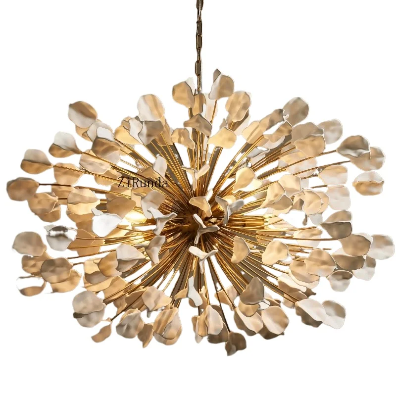 Handmade Italian ceramic petal brass chandelier high quality chandelier living room dining room wedding branch