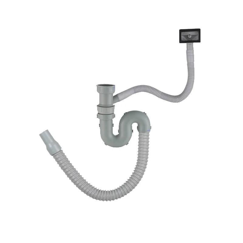 Basin U-shaped Drain Pipe Washbasin Undermount Drainpipe Counter Sink Drainer Water Hose for Kitchen Bathroom Pipeline Fittings