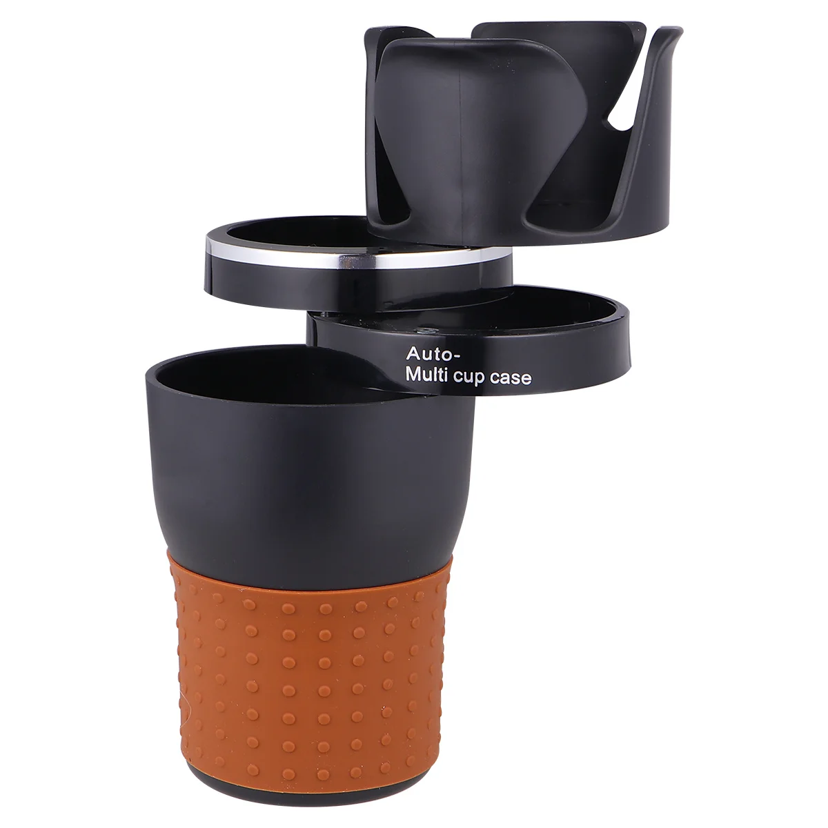 Uchwyt samochodowy na napoje, czarny, silikonowy, ABS, obrotowy, oszczędzający miejsce, na butelkę z wodą, telefon komórkowy, długopis, łatwy montaż, łatwy czyszczenie.