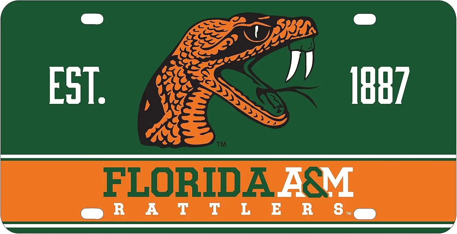 لوحة معدنية من فلوريدا A&M Rattlers - منتج جامعي مرخص رسميًا لتزيين الحائط
