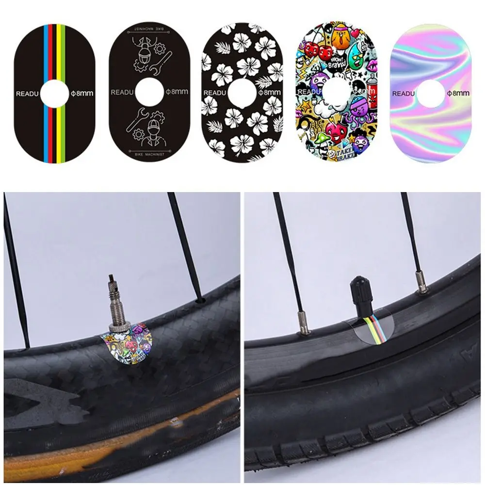 3PCS/Set Multicolor Bicycle Valve Sticker MTB/Road Bike Cycling Accessories Bike Valve Pad Stickers Equipment PVC