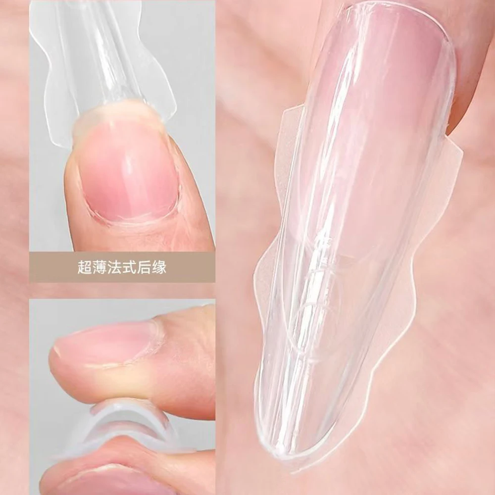 180 pçs sanduíche formas duplas de unhas 15 tamanho caixão amêndoa extensão de unhas formas duplas reutilizáveis formas inferiores superiores extensão da arte do prego