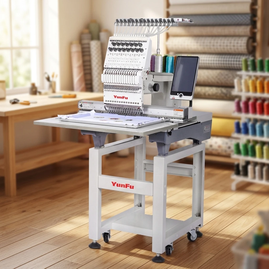 For Dahao New Single Head 12 15 Needles Cap Embroidery Machine Customizable Logo Design Computerized Automatic 1200 RPM Motor