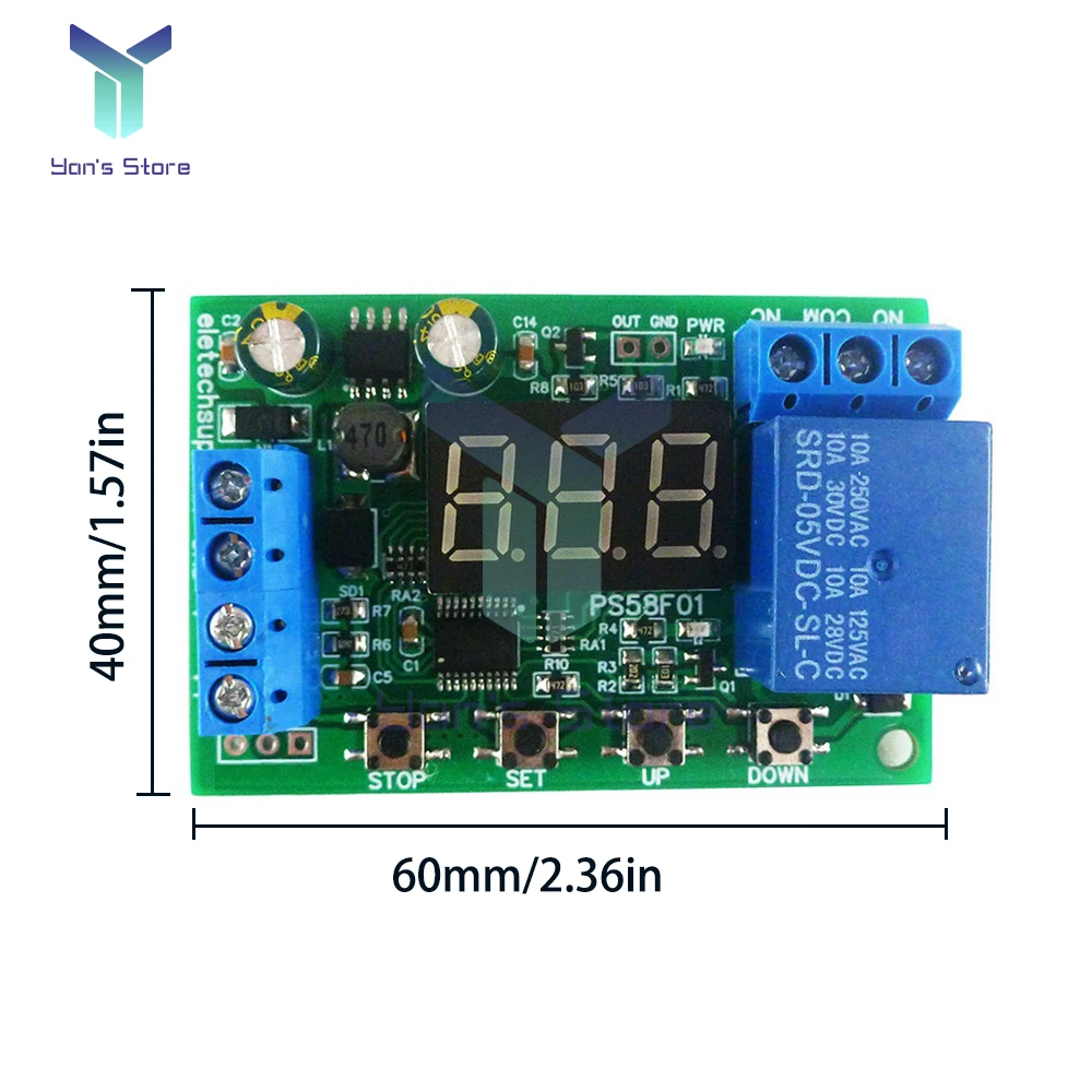 DC0-60V شحن البطارية التفريغ وحدة انخفاض الجهد الزائد حماية تهمة مجلس السيارات قطع وحدة حماية التتابع