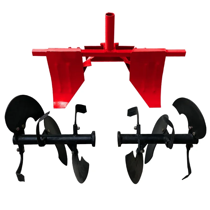 Hinterlaufender Traktor, Bodenfräse, Ridge Picker, Ridge Pflug, Grabenstützmaschine, Grabenstützmaschine, Landwirtschaft, einmalig